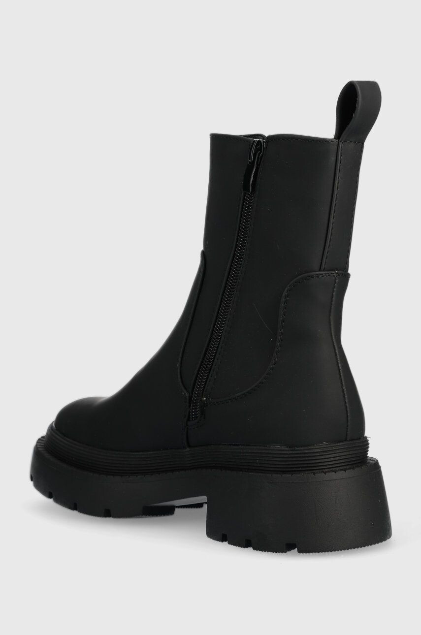 Answear Lab botine femei culoarea negru cu toc plat - Pled.ro