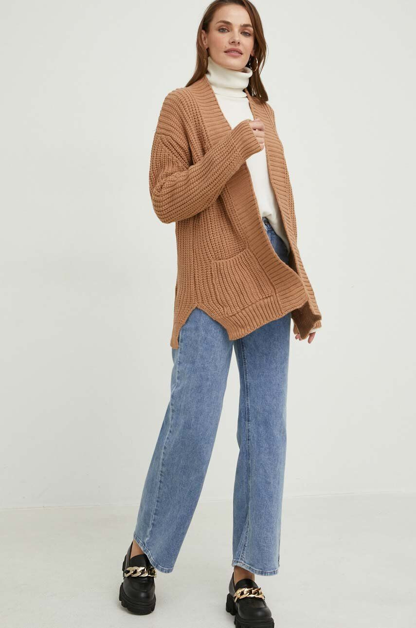 Answear Lab cardigan femei culoarea maro - Pled.ro