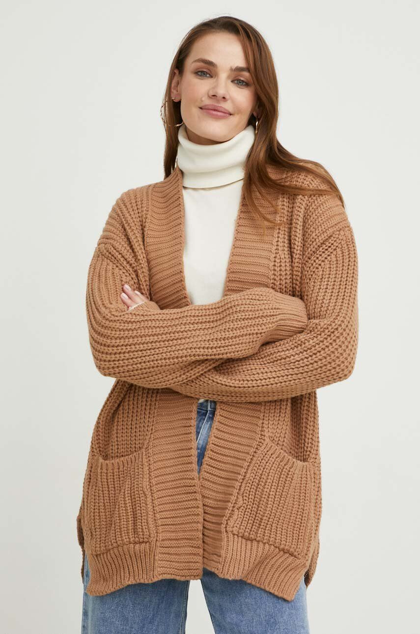 Answear Lab cardigan femei culoarea maro - Pled.ro