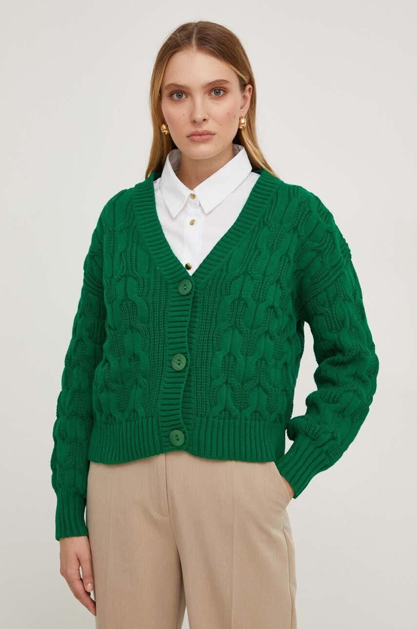 Answear Lab cardigan femei culoarea verde călduros - Pled.ro