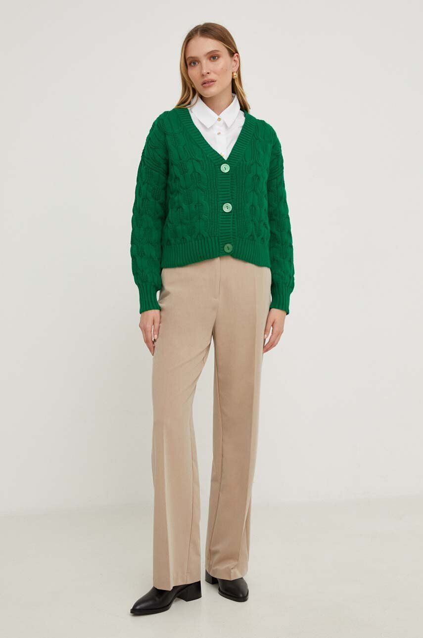 Answear Lab cardigan femei culoarea verde călduros - Pled.ro