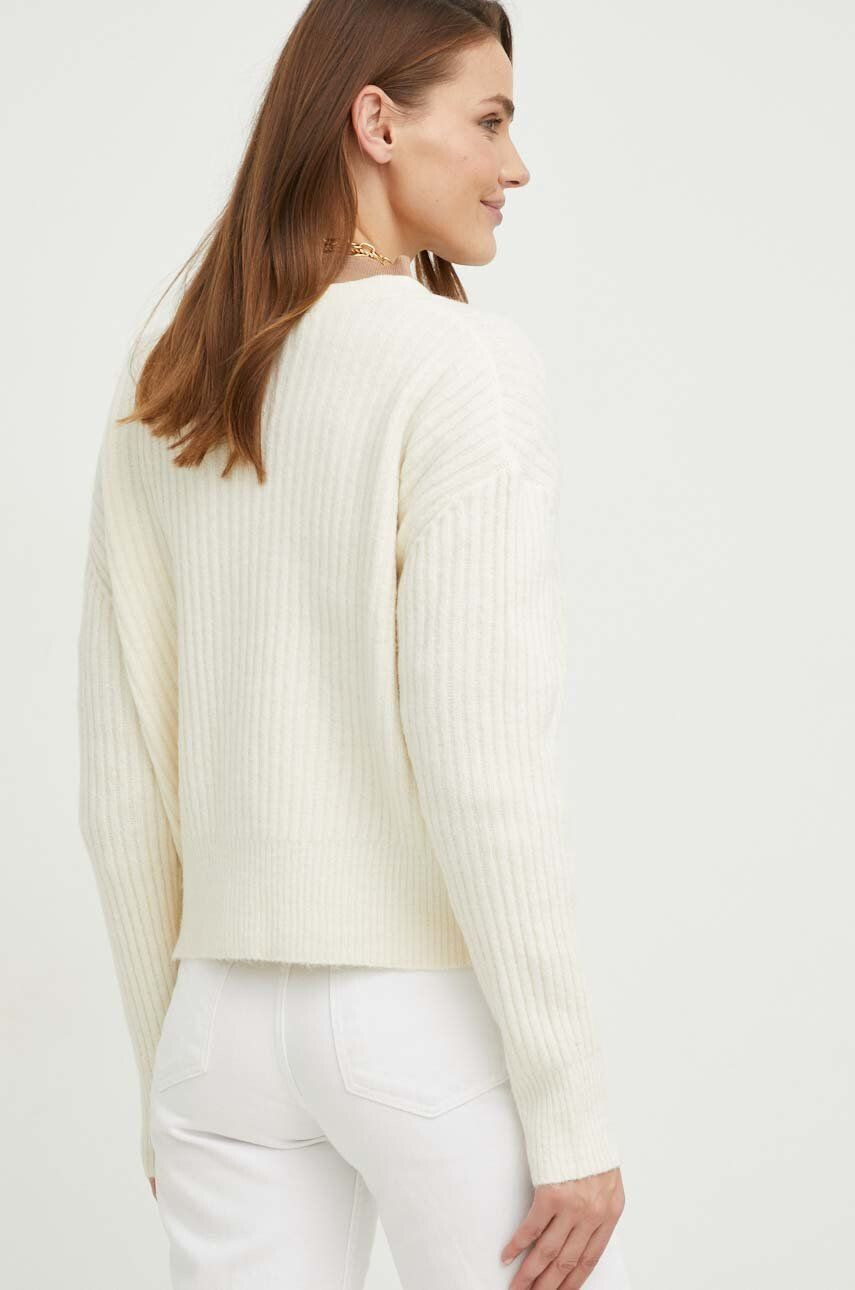 Answear Lab cardigan de lana femei culoarea bej light - Pled.ro