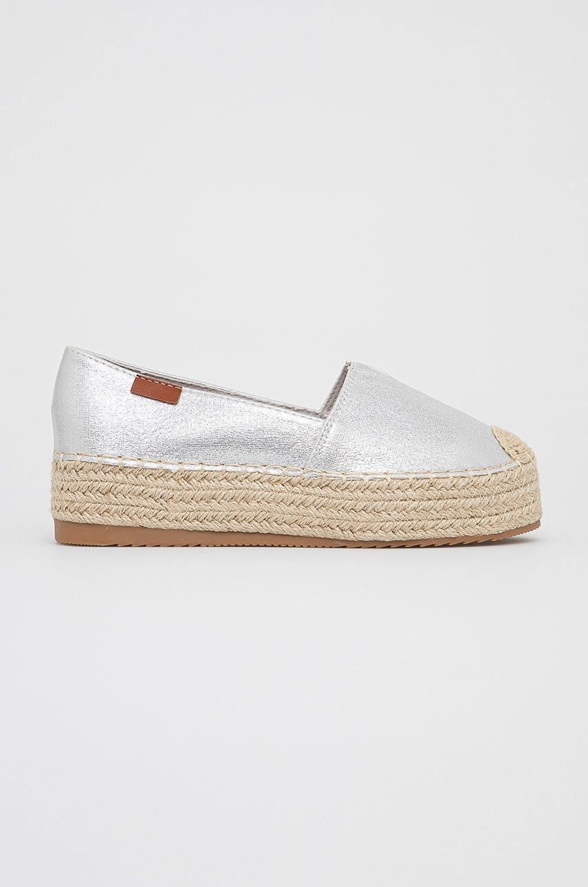 Answear Lab Espadrile culoarea argintiu cu platformă - Pled.ro