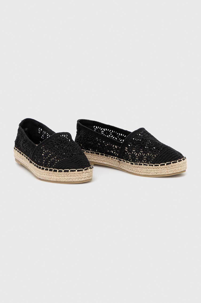 Answear Lab espadrile culoarea negru cu platforma - Pled.ro