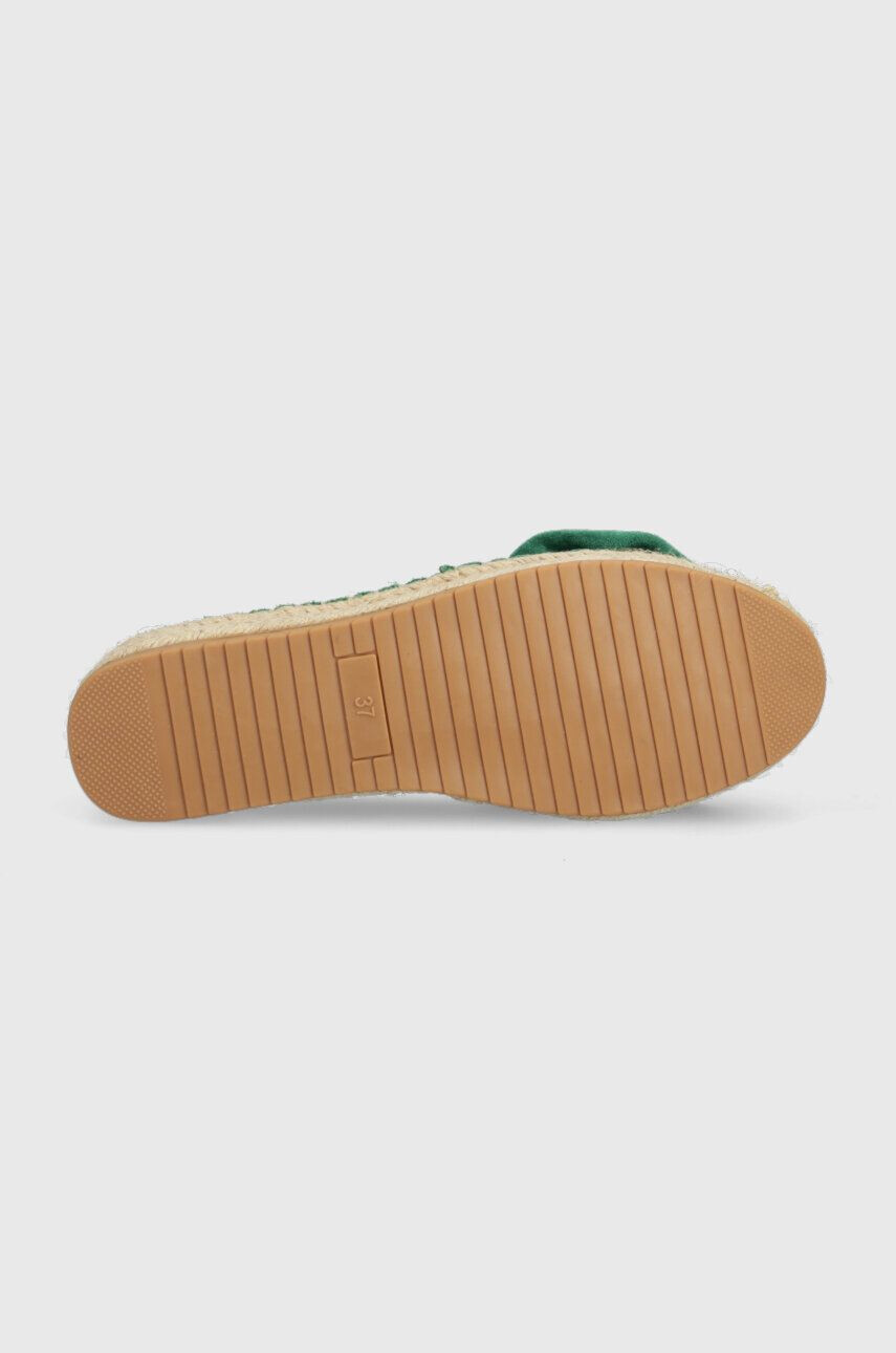 Answear Lab espadrile culoarea verde cu platforma - Pled.ro