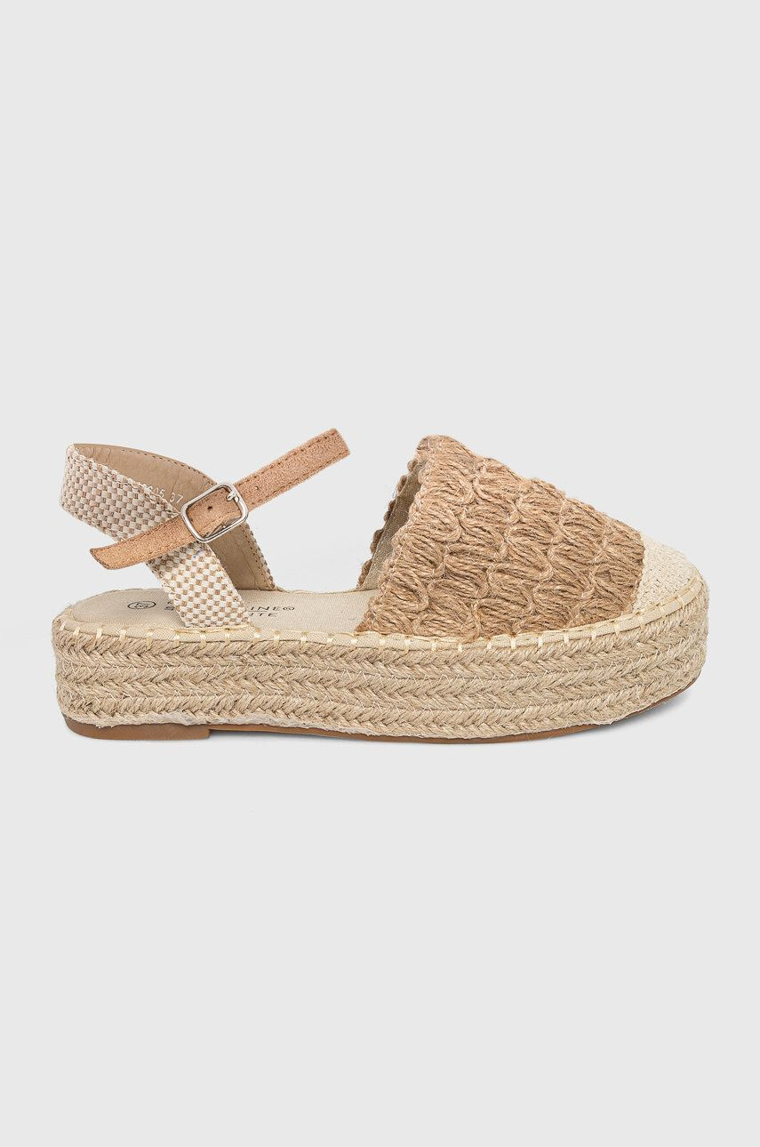 Answear Lab Espadrile La Bottine culoarea bej cu platformă - Pled.ro