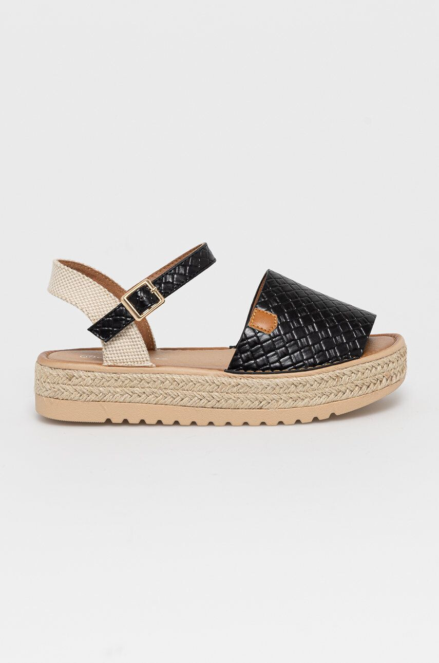 Answear Lab Espadrile Melissa culoarea negru cu platformă - Pled.ro