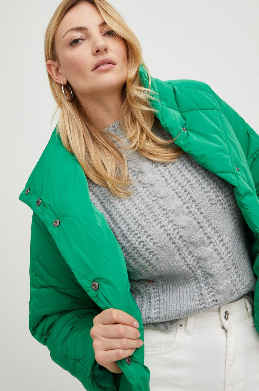 Answear Lab geaca femei culoarea verde de iarna oversize - Pled.ro