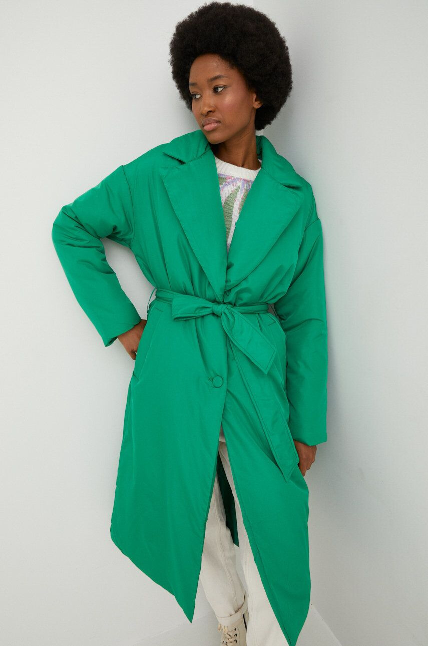 Answear Lab geaca femei culoarea verde de iarna oversize - Pled.ro