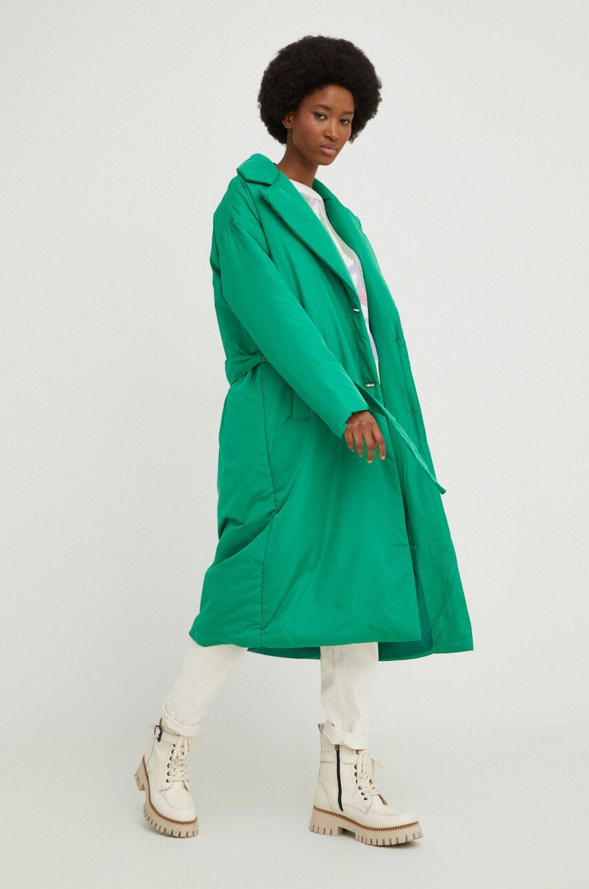 Answear Lab geaca femei culoarea verde de iarna oversize - Pled.ro