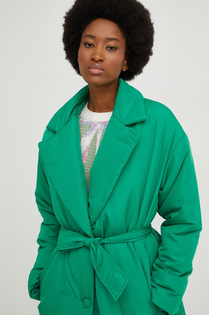 Answear Lab geaca femei culoarea verde de iarna oversize - Pled.ro