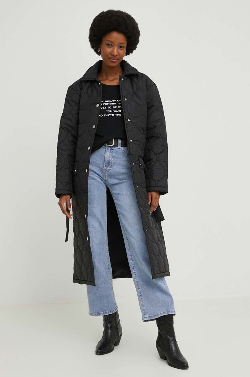 Answear Lab geaca femei culoarea negru de iarna oversize - Pled.ro