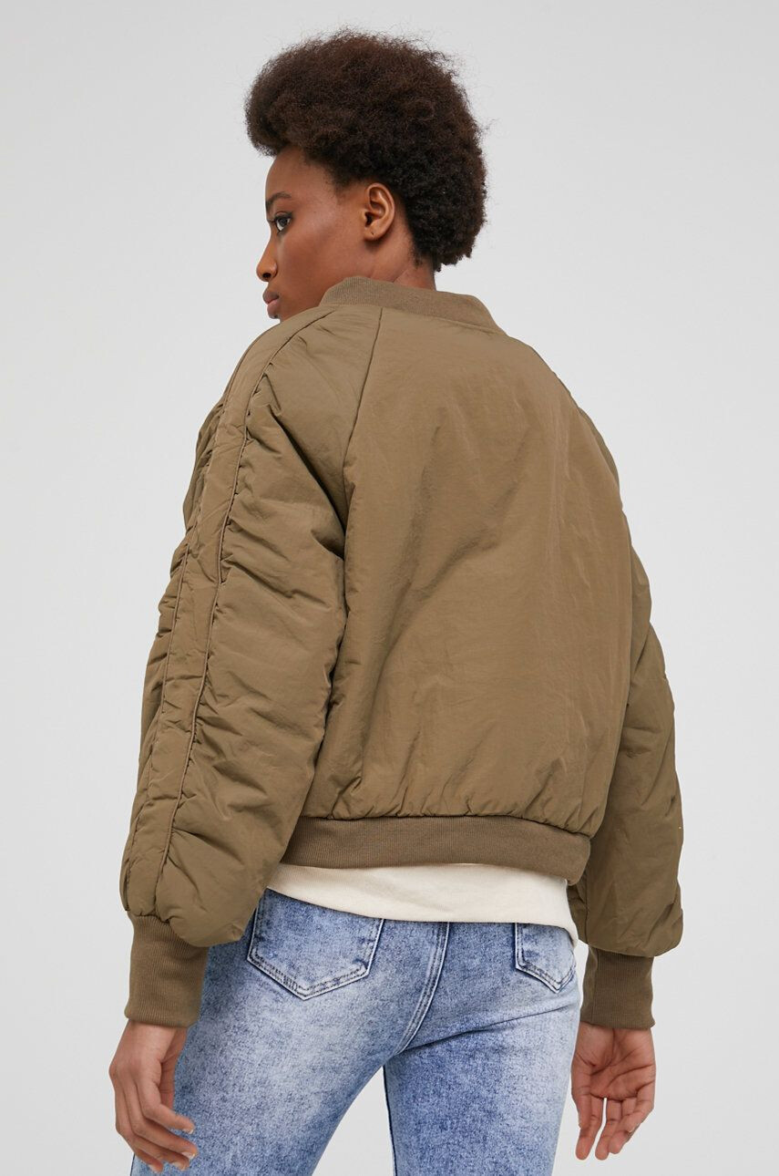 Answear Lab geaca bomber femei culoarea verde de tranzitie - Pled.ro