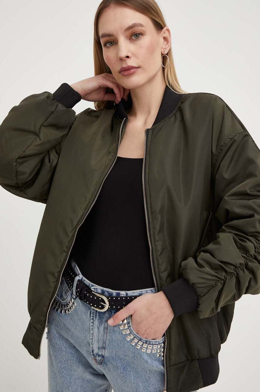 Answear Lab geaca bomber femei culoarea negru de tranzitie - Pled.ro