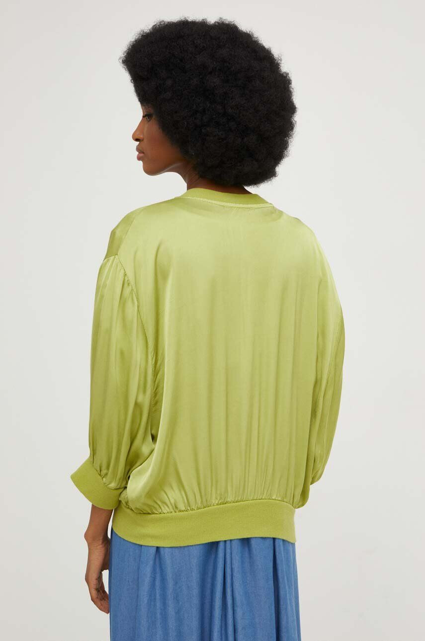 Answear Lab geaca bomber femei culoarea verde de tranzitie - Pled.ro