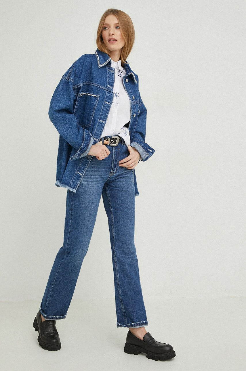 Answear Lab geaca jeans femei oversize - Pled.ro