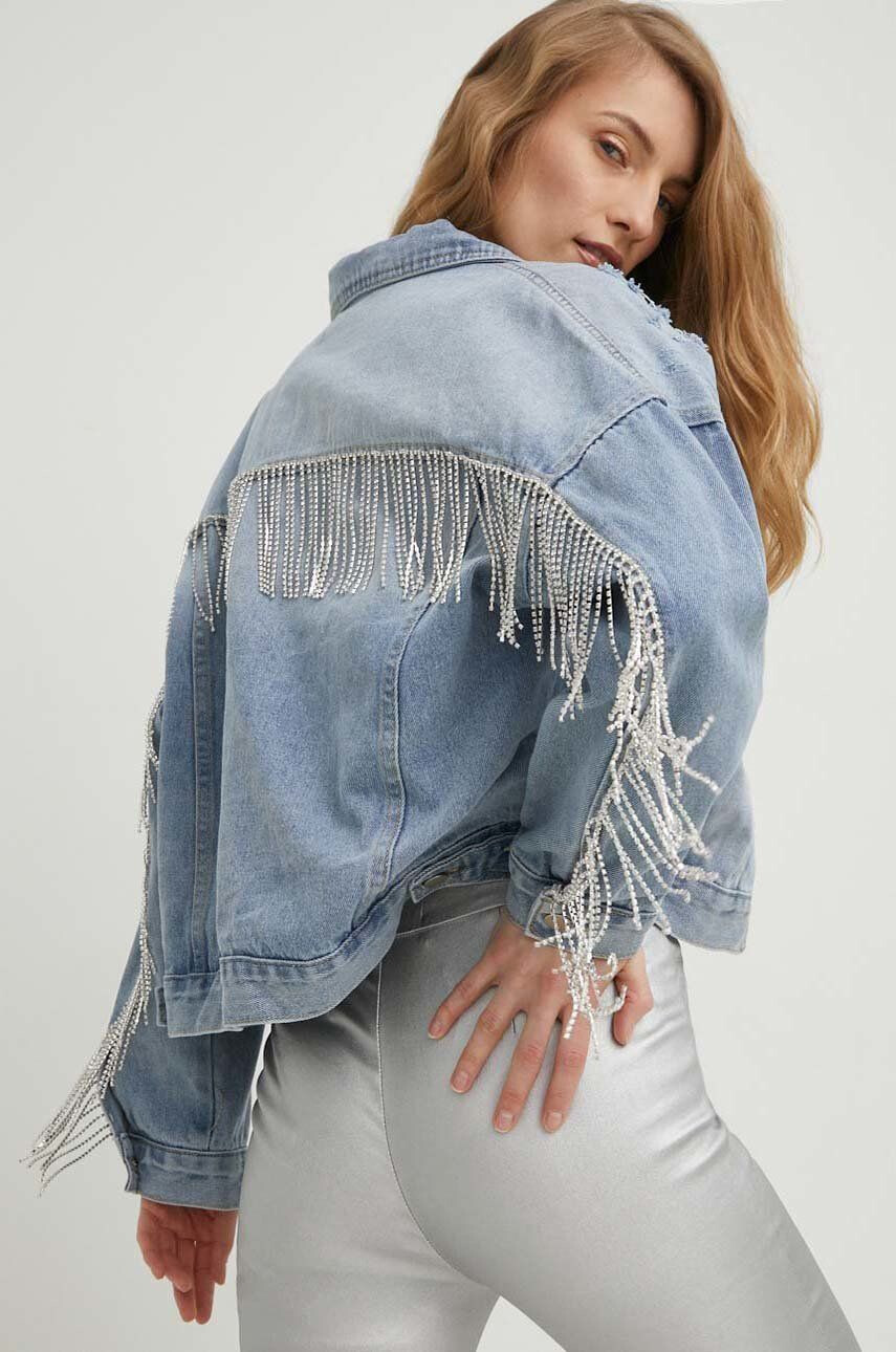 Answear Lab geaca jeans x colecția limitată SISTERHOOD femei de tranzitie oversize - Pled.ro