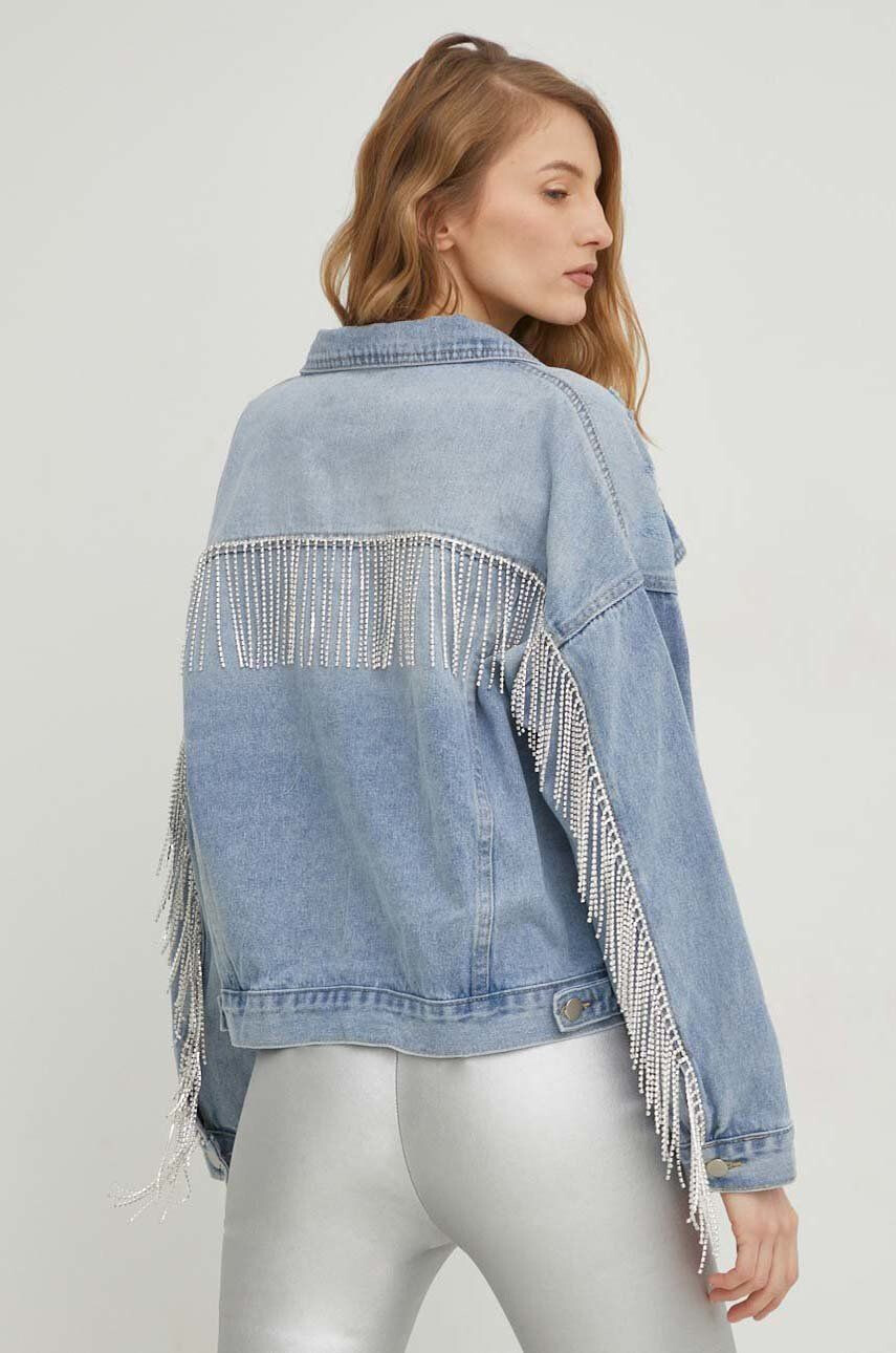 Answear Lab geaca jeans x colecția limitată SISTERHOOD femei de tranzitie oversize - Pled.ro