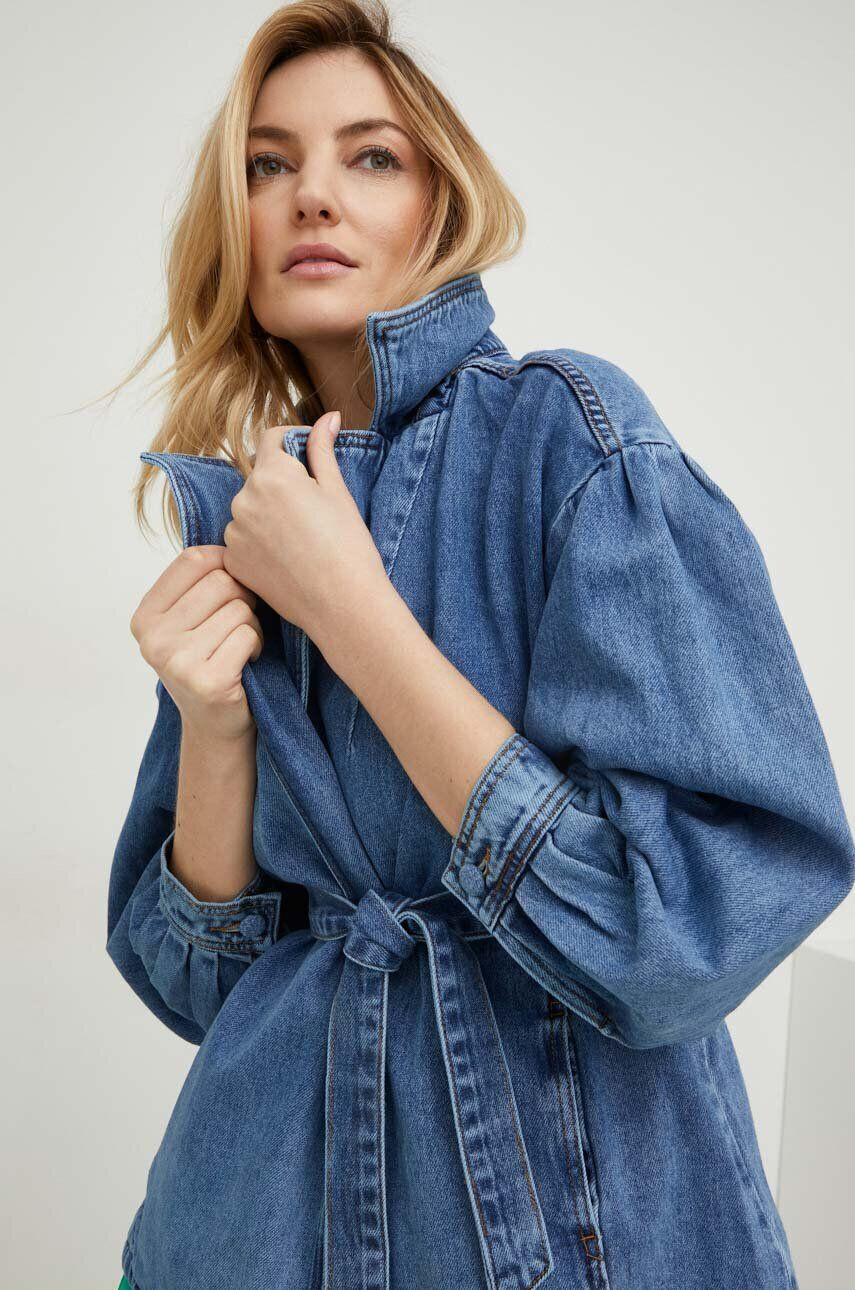 Answear Lab geaca jeans femei de tranzitie oversize - Pled.ro