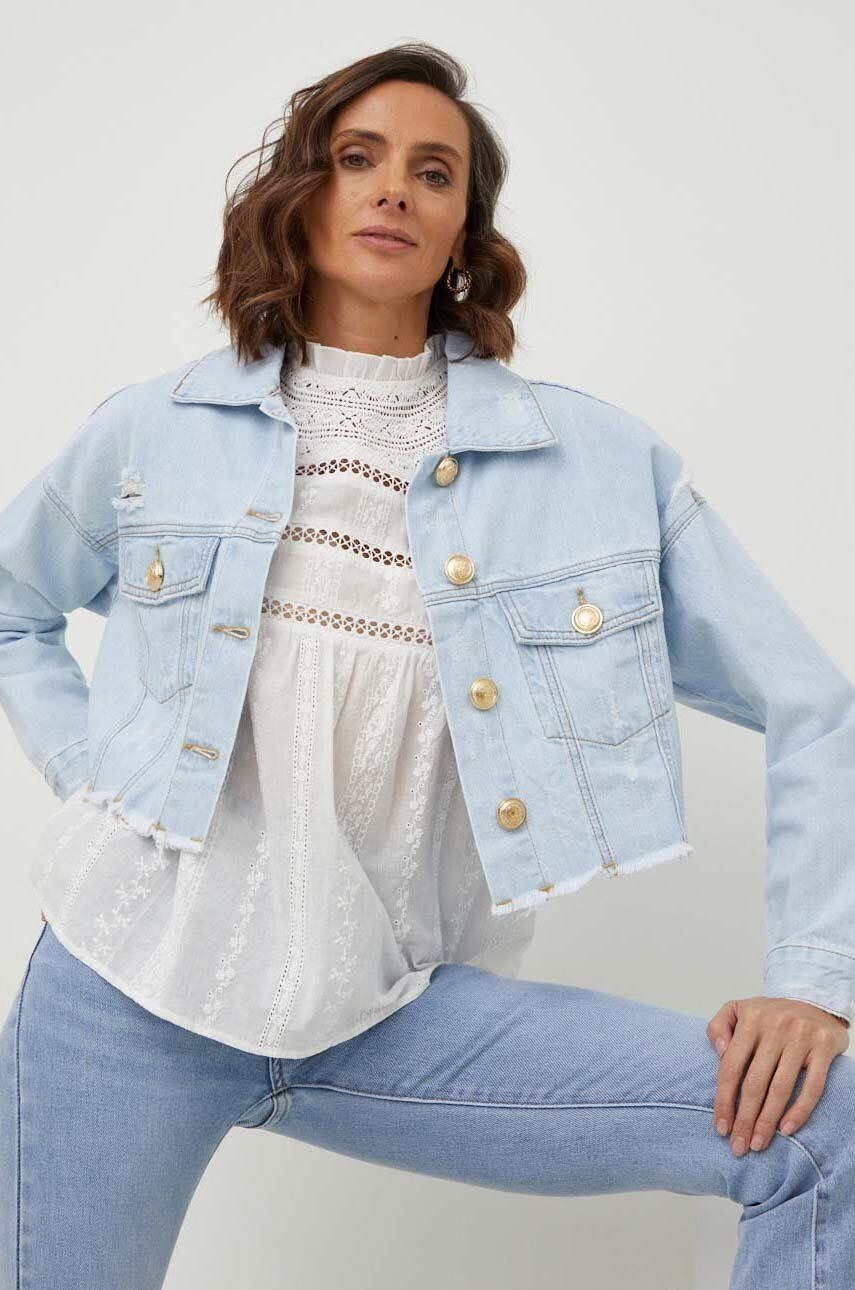 Answear Lab geaca jeans femei de tranzitie oversize - Pled.ro