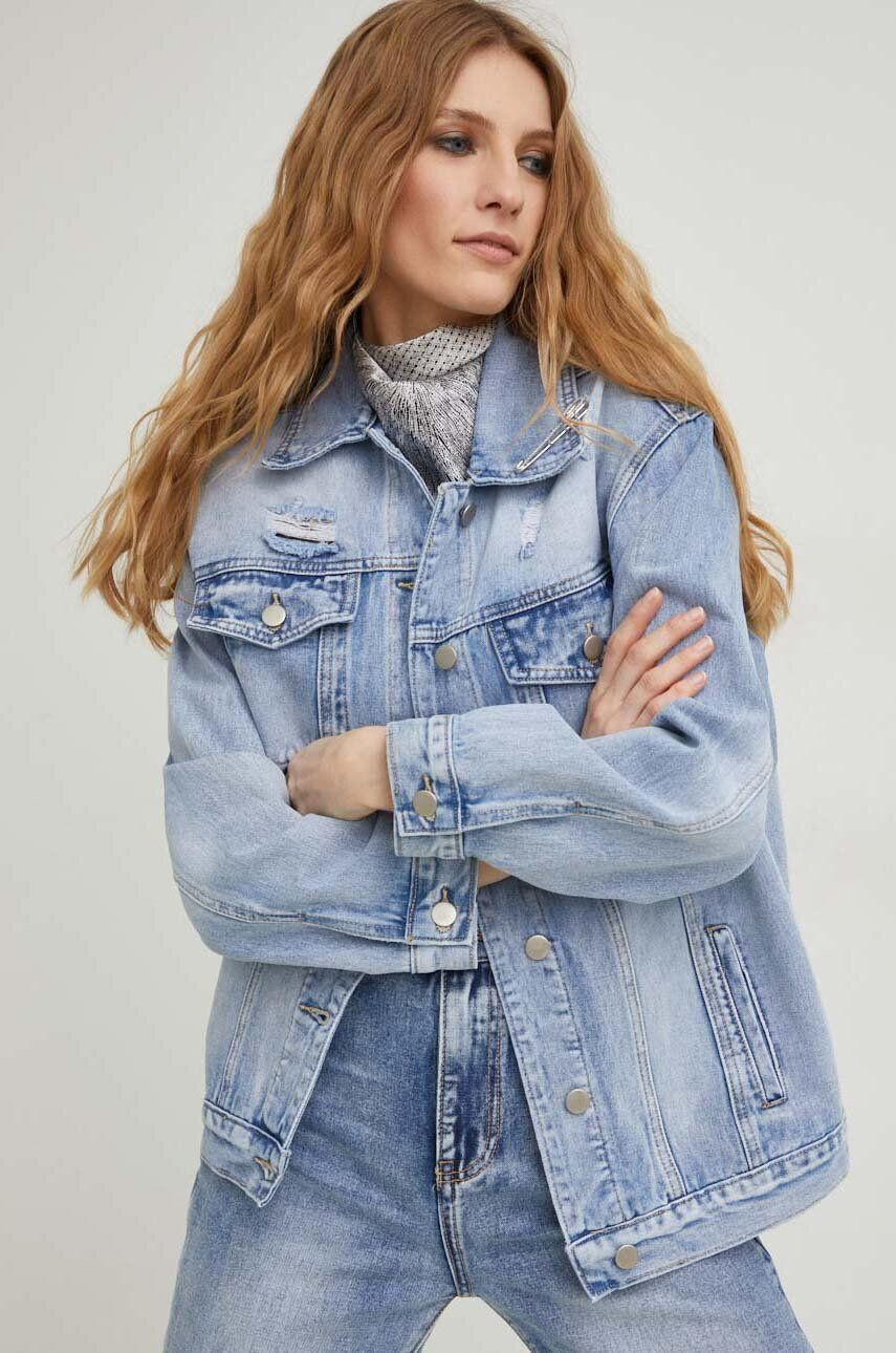 Answear Lab geaca jeans x colecția limitată SISTERHOOD femei de tranzitie oversize - Pled.ro