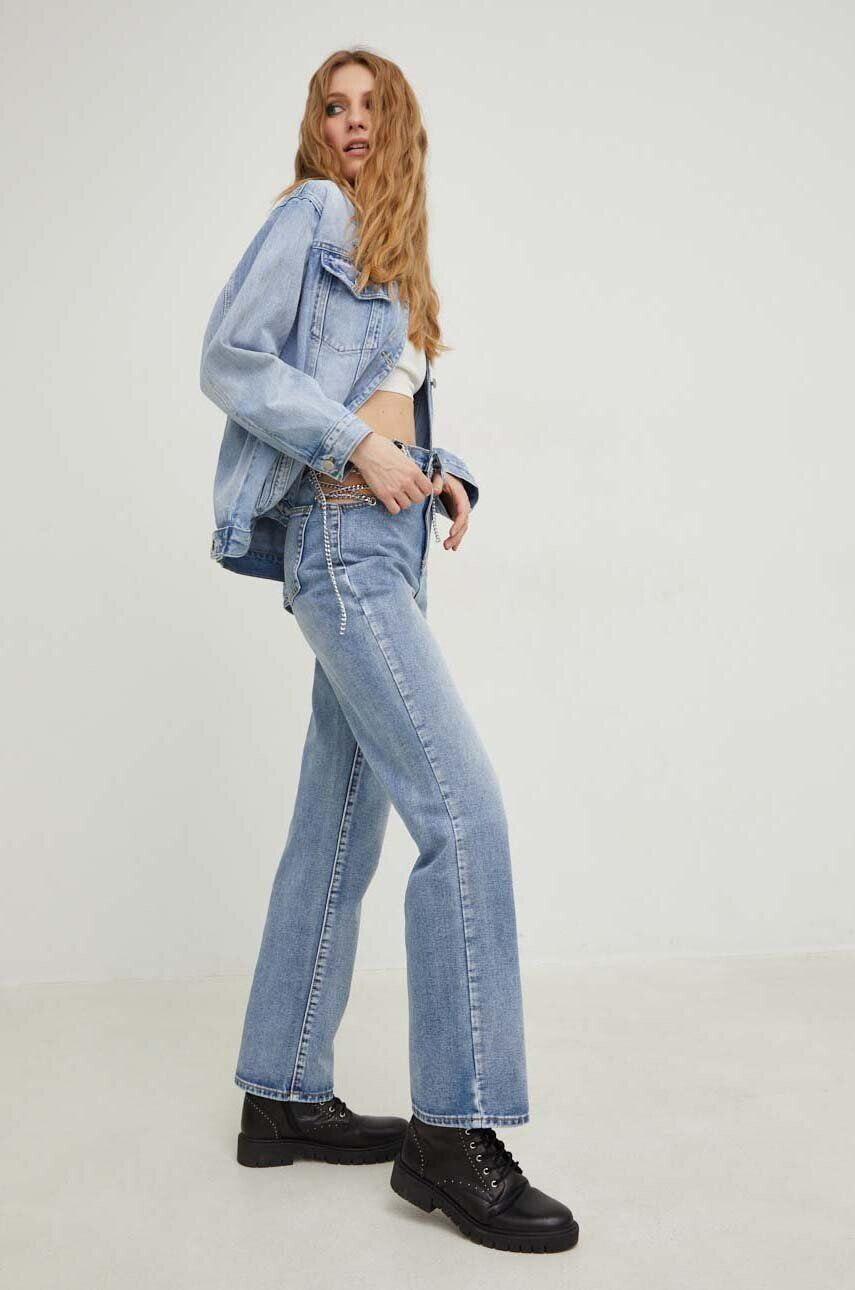 Answear Lab geaca jeans x colecția limitată SISTERHOOD femei de tranzitie oversize - Pled.ro