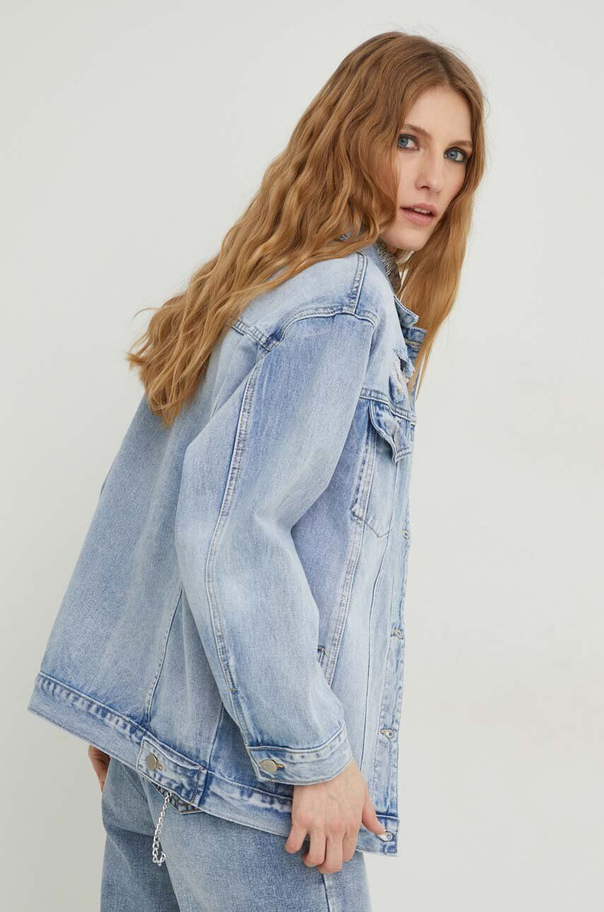 Answear Lab geaca jeans x colecția limitată SISTERHOOD femei de tranzitie oversize - Pled.ro