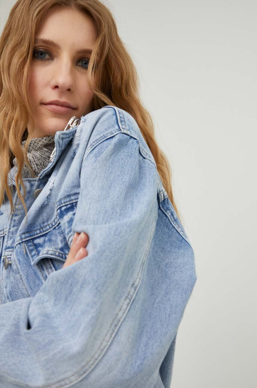 Answear Lab geaca jeans x colecția limitată SISTERHOOD femei de tranzitie oversize - Pled.ro