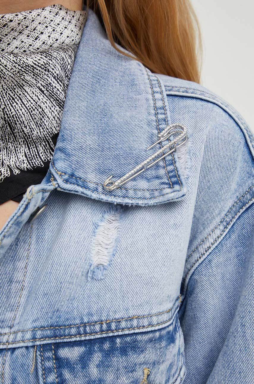 Answear Lab geaca jeans x colecția limitată SISTERHOOD femei de tranzitie oversize - Pled.ro