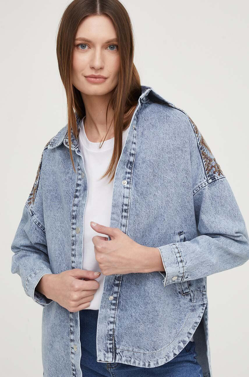 Answear Lab geaca jeans femei de tranzitie oversize - Pled.ro