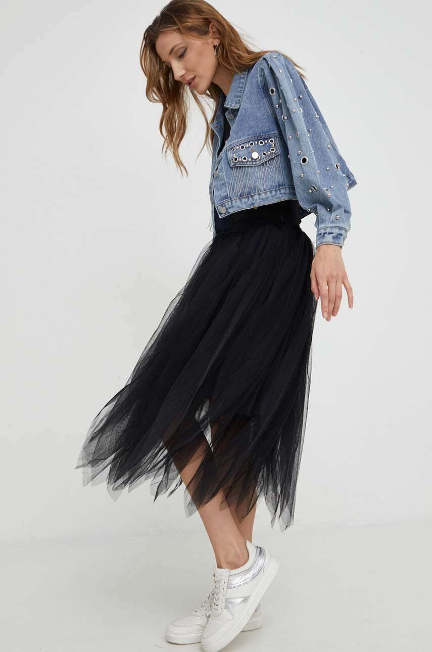 Answear Lab geaca jeans femei de tranzitie oversize - Pled.ro