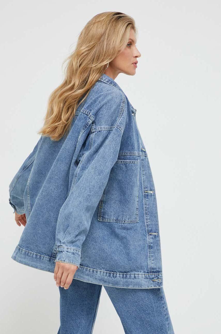 Answear Lab geaca jeans Premium Jeans femei de tranzitie oversize - Pled.ro