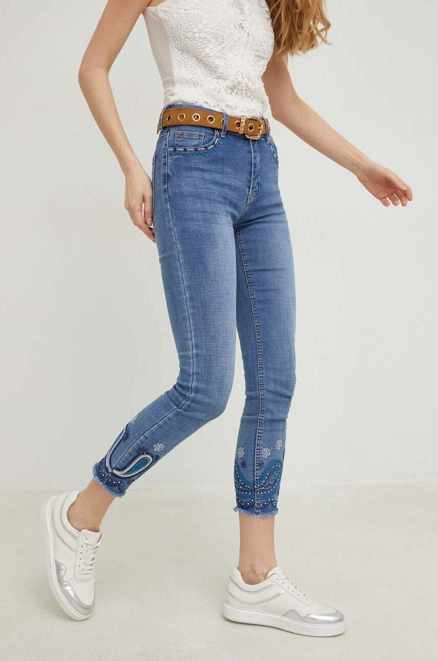 Answear Lab jeansi x colecția limitată SISTERHOOD femei high waist - Pled.ro