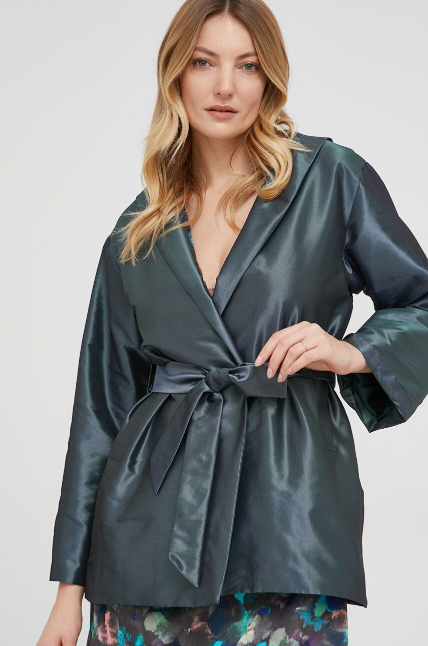 Answear Lab kimono femei culoarea verde oversize - Pled.ro