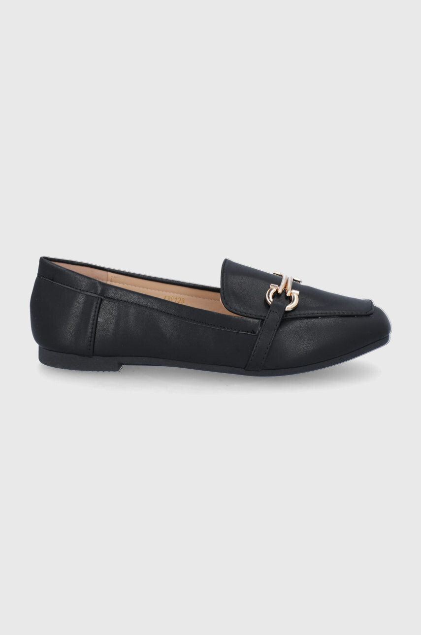 Answear Lab mocasini femei culoarea negru cu toc plat - Pled.ro