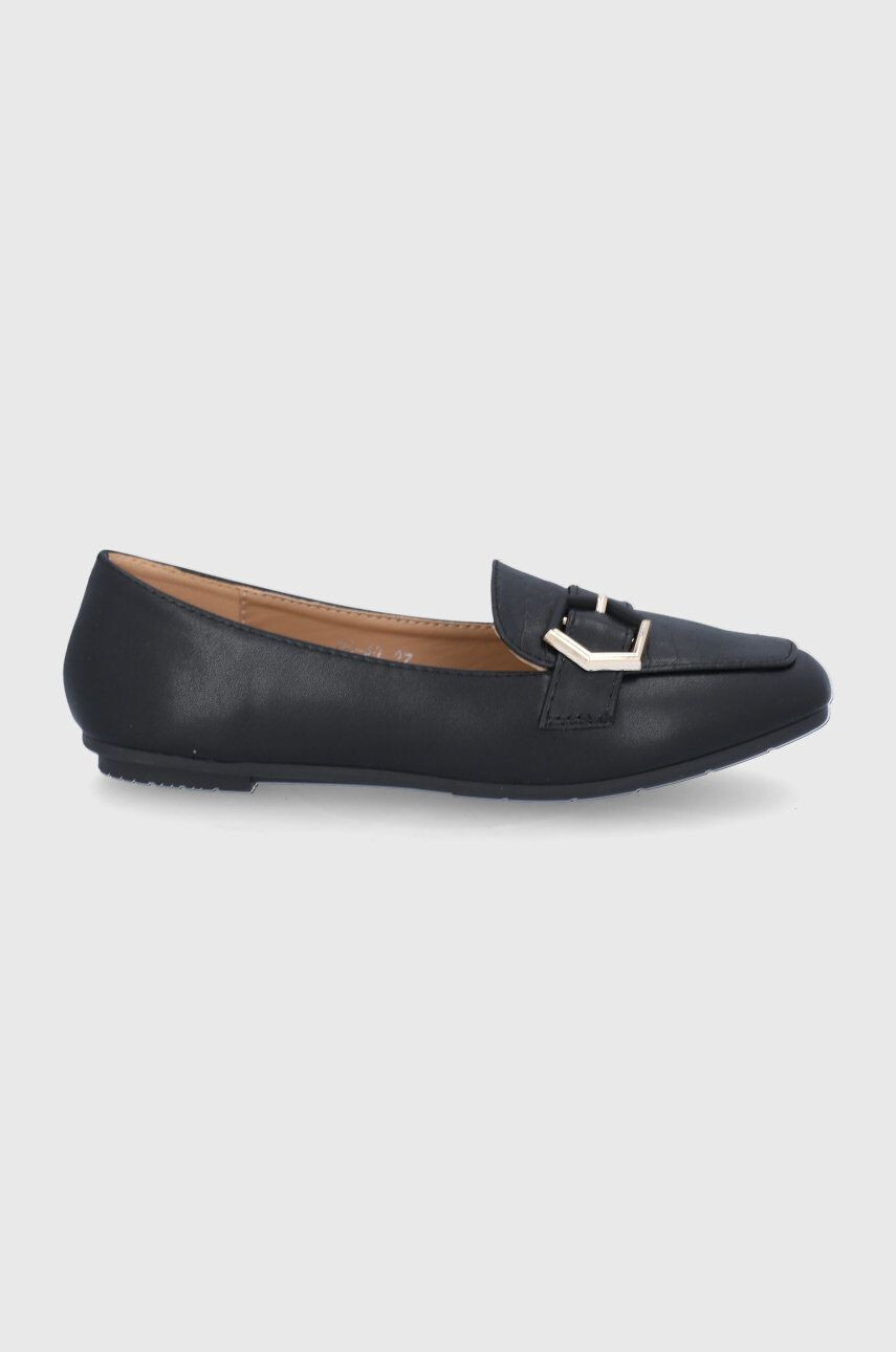 Answear Lab mocasini femei culoarea negru cu toc plat - Pled.ro