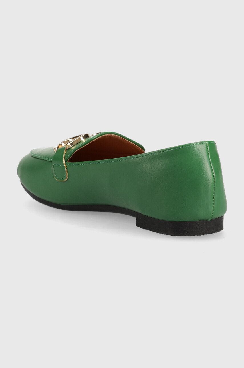 Answear Lab mocasini femei culoarea verde cu toc plat - Pled.ro