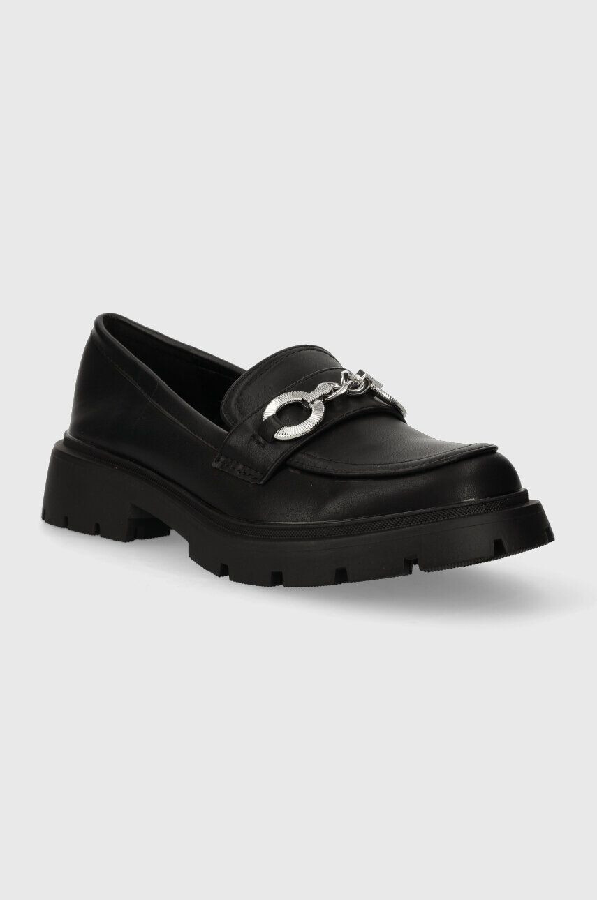 Answear Lab mocasini femei culoarea negru cu toc plat - Pled.ro