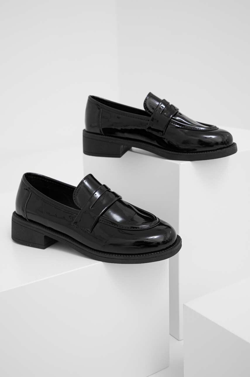 Answear Lab mocasini femei culoarea negru cu platforma - Pled.ro