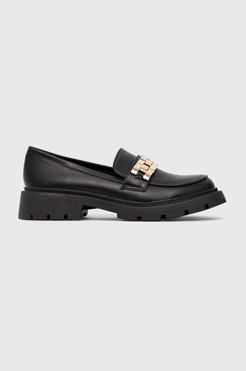 Answear Lab mocasini femei culoarea negru cu toc plat - Pled.ro