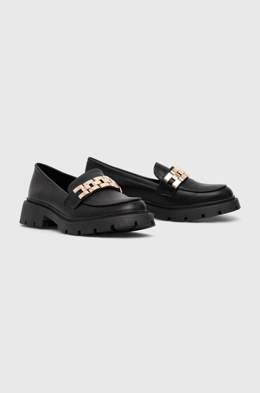 Answear Lab mocasini femei culoarea negru cu toc plat - Pled.ro