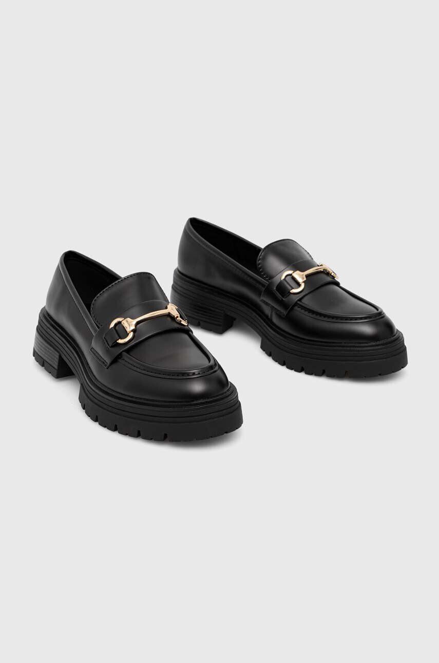 Answear Lab mocasini femei culoarea negru cu toc plat - Pled.ro