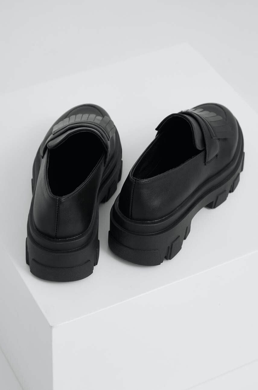 Answear Lab mocasini femei culoarea negru cu platforma - Pled.ro