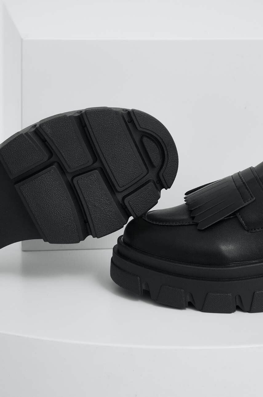 Answear Lab mocasini femei culoarea negru cu platforma - Pled.ro