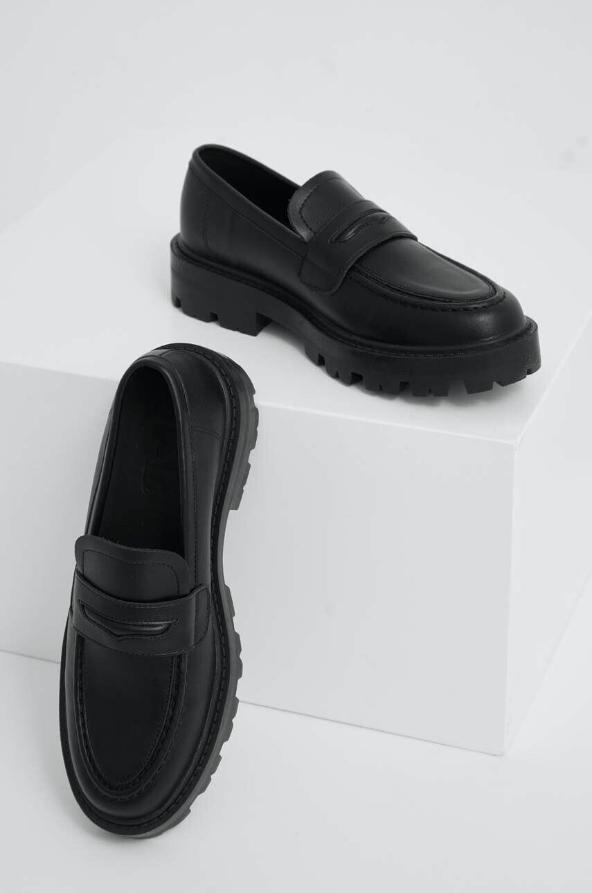 Answear Lab mocasini femei culoarea negru cu platforma - Pled.ro