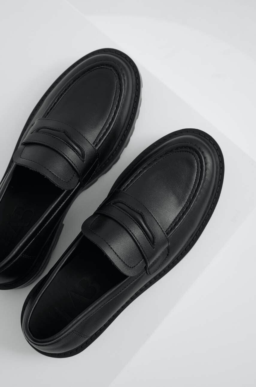 Answear Lab mocasini femei culoarea negru cu platforma - Pled.ro