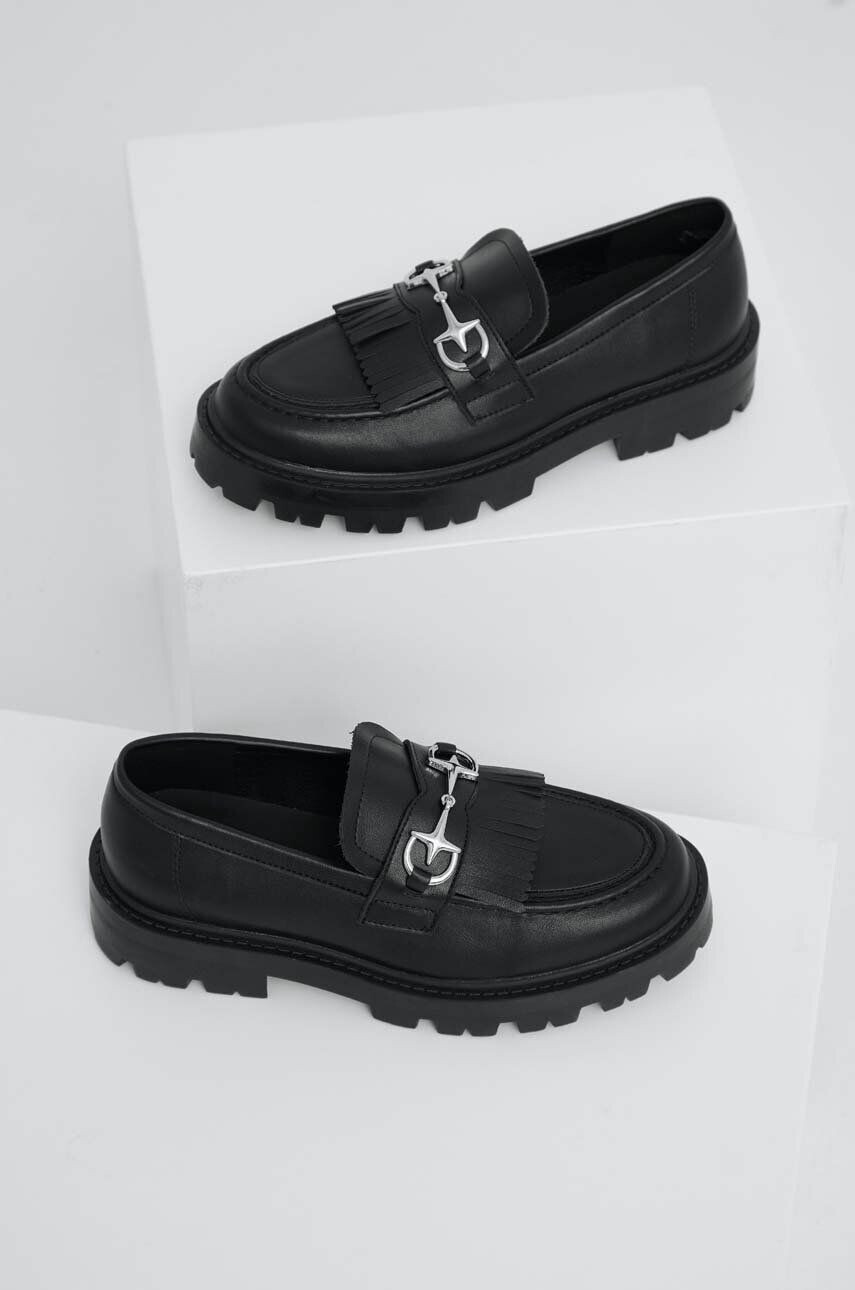 Answear Lab mocasini femei culoarea negru cu platforma - Pled.ro