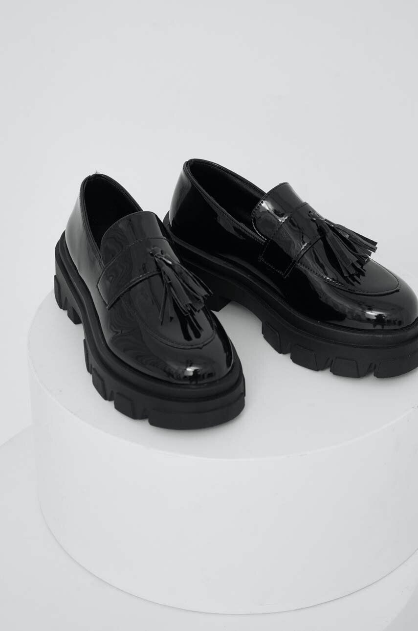 Answear Lab mocasini femei culoarea negru cu platforma - Pled.ro