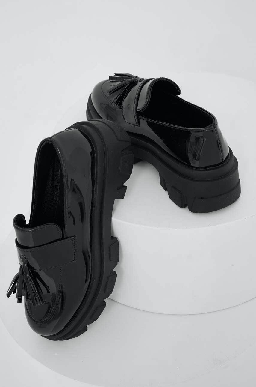 Answear Lab mocasini femei culoarea negru cu platforma - Pled.ro