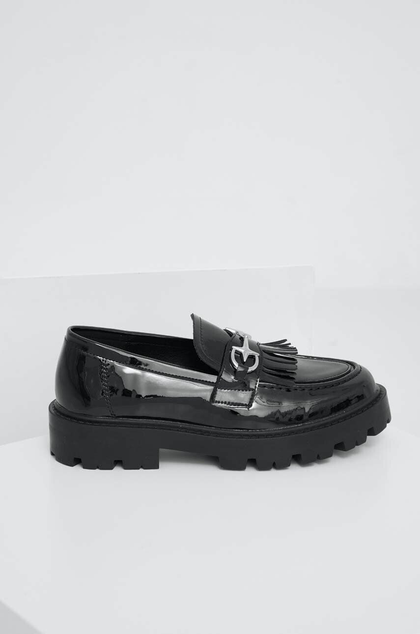 Answear Lab mocasini femei culoarea negru cu toc plat - Pled.ro